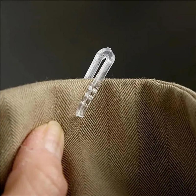 Plastic Alligator Clips 2000pcs 38mm Plastic Shirt Clips Transparent White with Anti Slip Teeth Sock Package Clips Clips Garment Packing for Circuit Testing(White) - Image 2