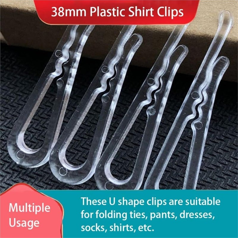 Plastic Alligator Clips 2000pcs 38mm Plastic Shirt Clips Transparent White with Anti Slip Teeth Sock Package Clips Clips Garment Packing for Circuit Testing(White) - Image 5