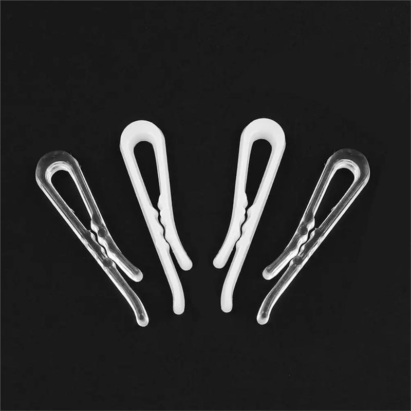 Plastic Alligator Clips 2000pcs 38mm Plastic Shirt Clips Transparent White with Anti Slip Teeth Sock Package Clips Clips Garment Packing for Circuit Testing(White) - Image 3