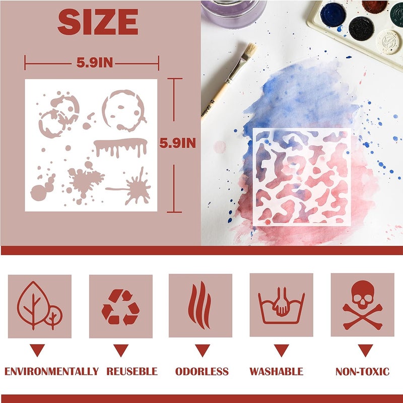 Spopfun 12 PCS Journal Stencil Plastic Planner Set for Journal Notebook Diary  - Image 2