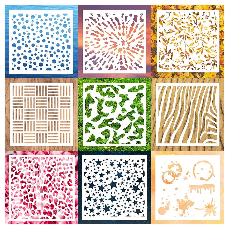 Spopfun 12 PCS Journal Stencil Plastic Planner Set for Journal Notebook Diary  - Image 4
