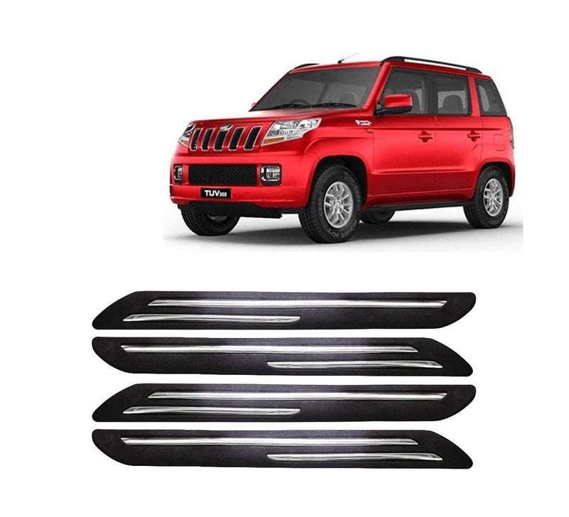حماية صدام السيارة لسيارة ماهيندرا TUV 300 (2015 وما بعدها) - (شريط كروم)