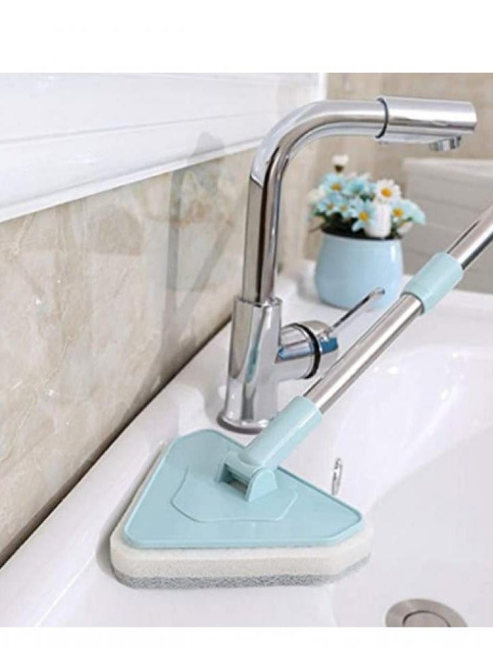 إيونتو فرشاة مثلثة سهلة التنظيف بمقبض طويل - فرشاة إسفنجية متعددة الأسطح للمنزل والمكتب والمطبخ - Image 3