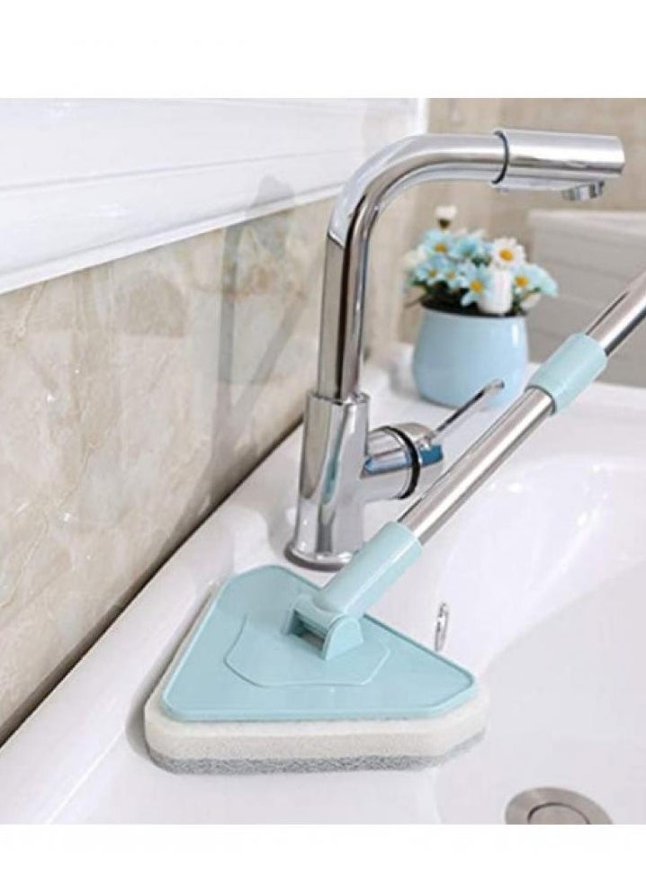 AIWANTO Long Handle Cleaning Triangle Shape Sponge Brush Washing machine Walls Glass Anywhere Easily Clean Home Room Kitchen Office  - Image 2