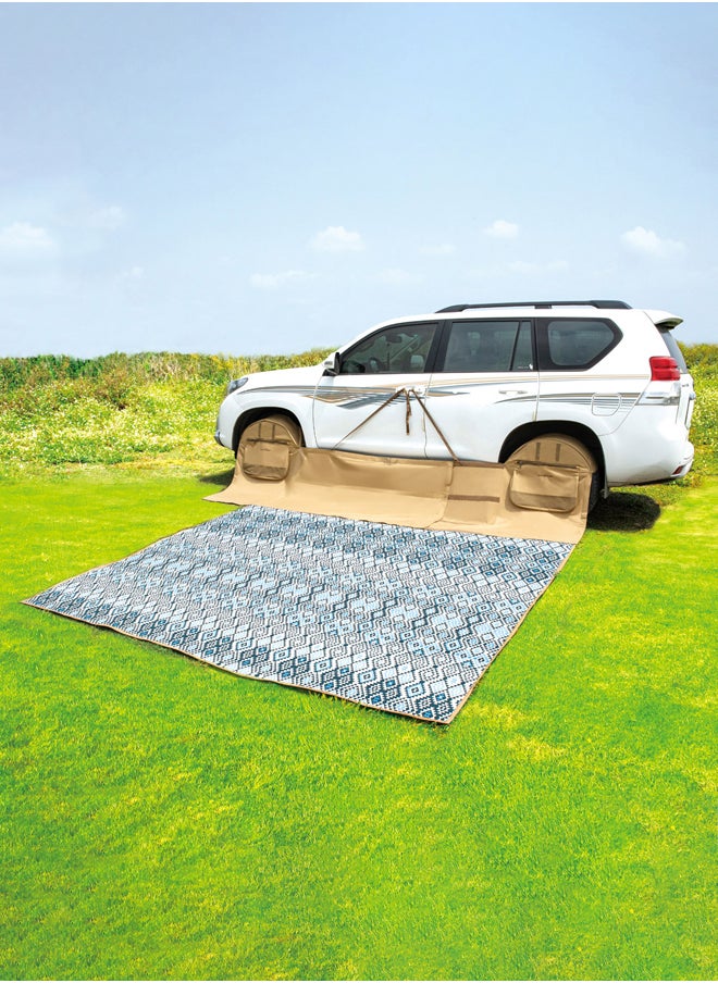 AL SANIDI Wndbreak between two Wheel for all cars, Wheel windbreak, Kaki, Size 345*300Cm  - Image 2