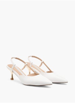 Flora Bella By Shoexpress Womens Solid Slingback Slip-On Shoes With Stiletto Heels  - Image 1