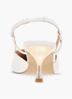 Flora Bella By Shoexpress Womens Solid Slingback Slip-On Shoes With Stiletto Heels  - Image 3