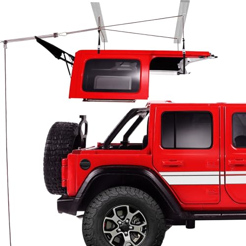 FrameFirm Hardtop AntiFall Removal Lift for Jeep Wrangler JL JK TJ and Other Models with Hardtops Idle Items Kayak Attic Hoist Supports 816 ft Ceilings Comes with 6 TKnobs SinglePerson Operation - Image 1