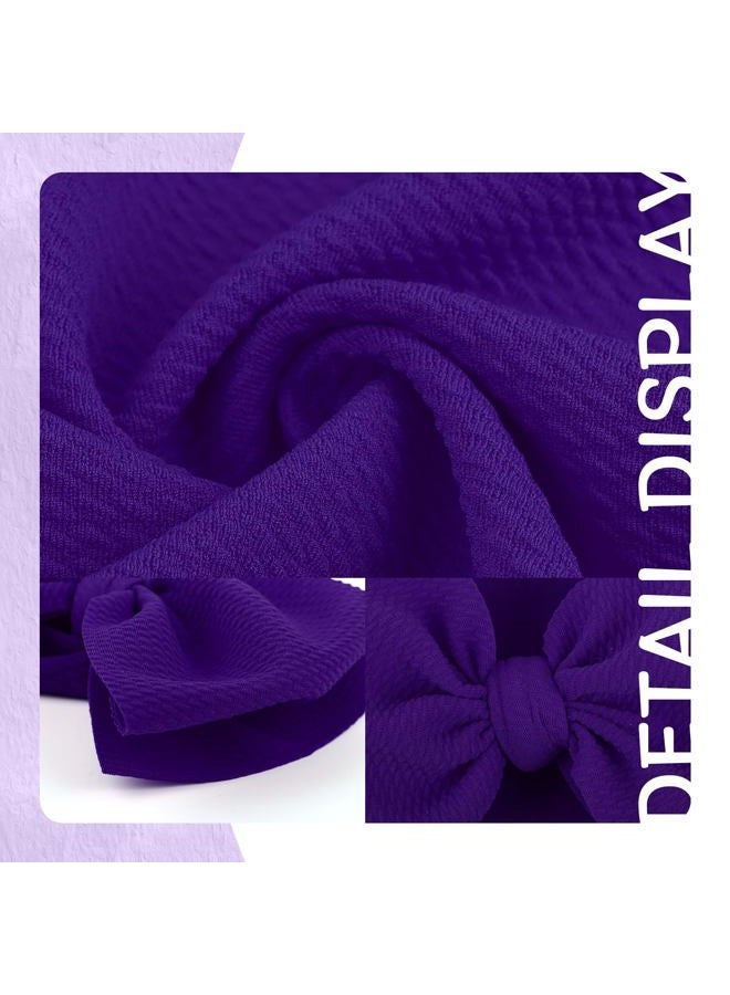 ONENINEDREAM Super Durable Soft Knot Headbands with Hair Bows Infant Toddlers Kids Hair Accessories Violet Purple Headband for Newborn Baby Girls - Image 5