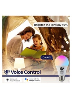 CAROSKI WIFI Smart Bulb - 9W Smart Wi-Fi Light Bulb Pack of 4 - LED home light bulb Compatible with Alexa - Echo - Google Home Assistant - Have Multi Colors  - Image 5