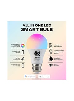 CAROSKI WIFI Smart Bulb - 9W Smart Wi-Fi Light Bulb Pack of 4 - LED home light bulb Compatible with Alexa - Echo - Google Home Assistant - Have Multi Colors  - Image 2