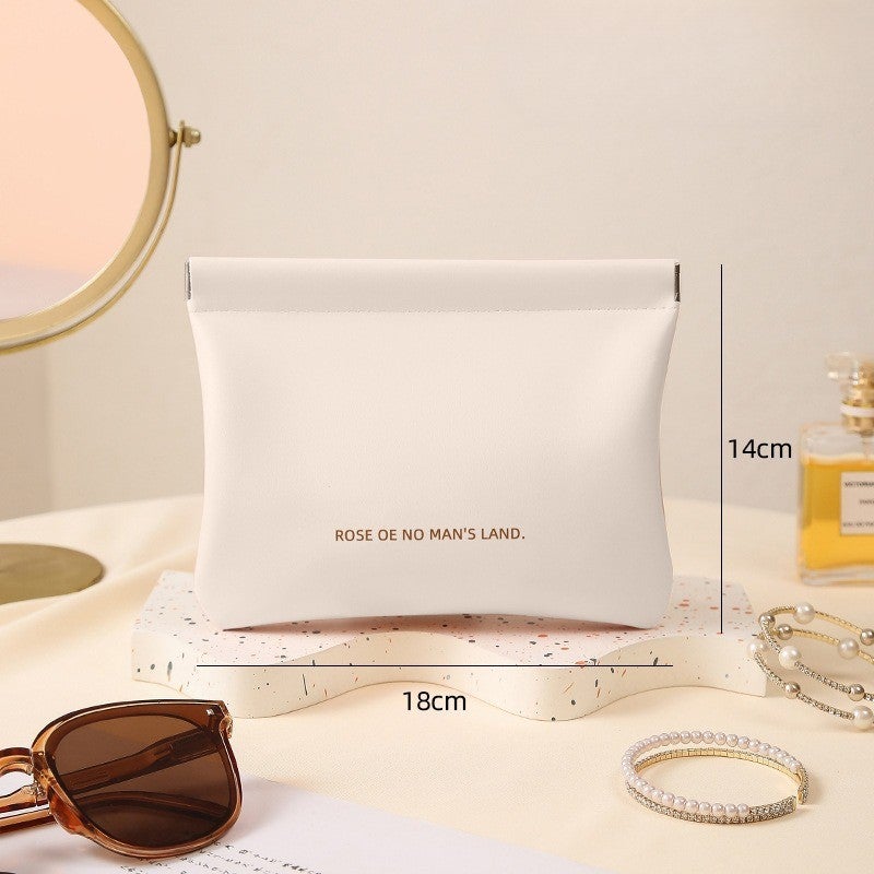 Cara Caro Pu Women's Coin Purse, Large Mini Makeup Bag, Women's Portable Storage BagHeadphone Storage Bag  - Image 2