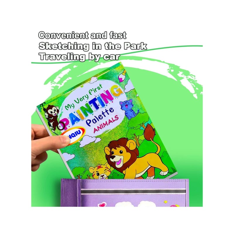 SOLARAE Water Color Paint Sets for Kids, Paint with Water Coloring Books, Pocket Mess Free Coloring for Toddlers, Magic Paint Set for Kids, Arts & Crafts Kit for Kids, Travel Activity, Animals - Image 5