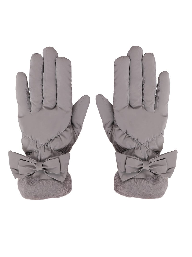 FabSeasons Women’s Winter Touch Screen Suede Gloves – Warm, Windproof, and Stylish Texting Gloves for Driving & Daily Use, One Size - Image 1