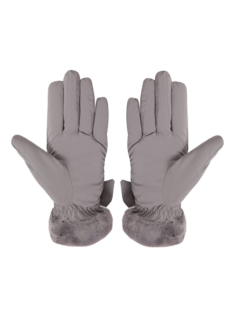 FabSeasons Women’s Winter Touch Screen Suede Gloves – Warm, Windproof, and Stylish Texting Gloves for Driving & Daily Use, One Size - Image 2