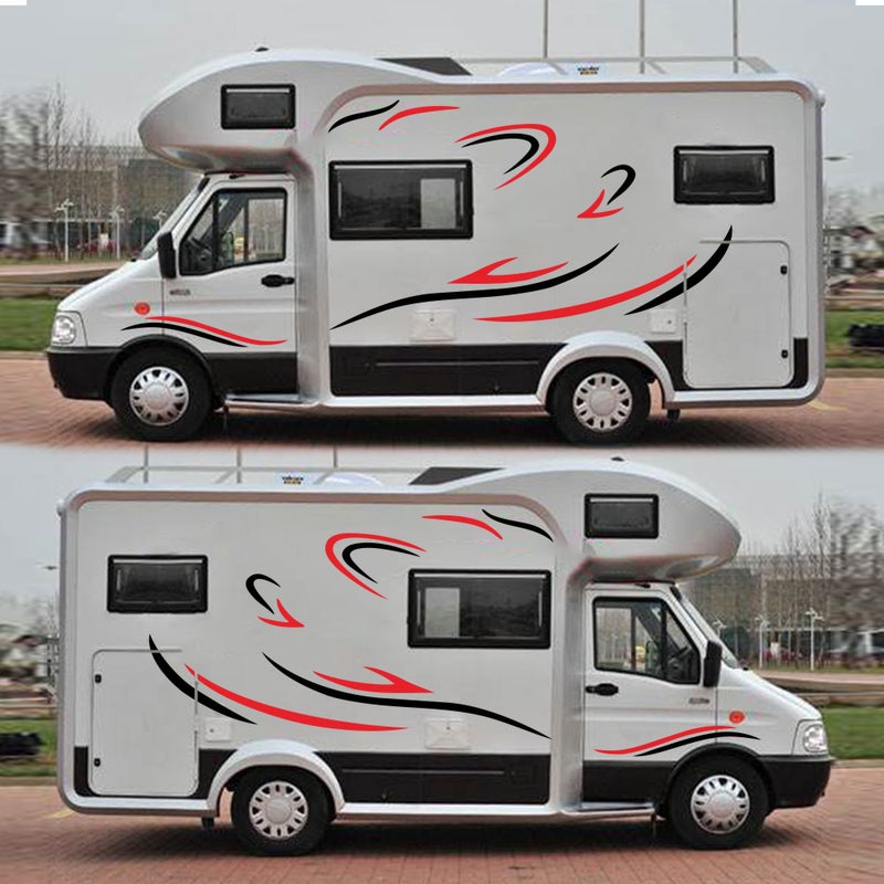 Car Auto Body Sticker Self-Adhesive Side Truck Graphics Decals Fitment for Camper Caravan RV Trailer - Image 3