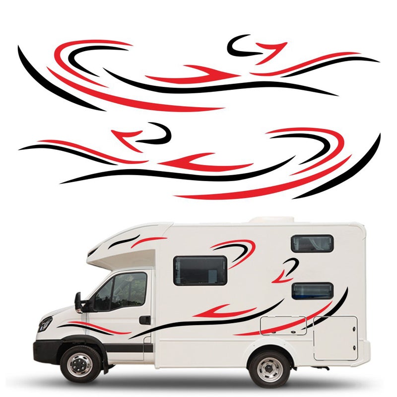 Car Auto Body Sticker Self-Adhesive Side Truck Graphics Decals Fitment for Camper Caravan RV Trailer - Image 1
