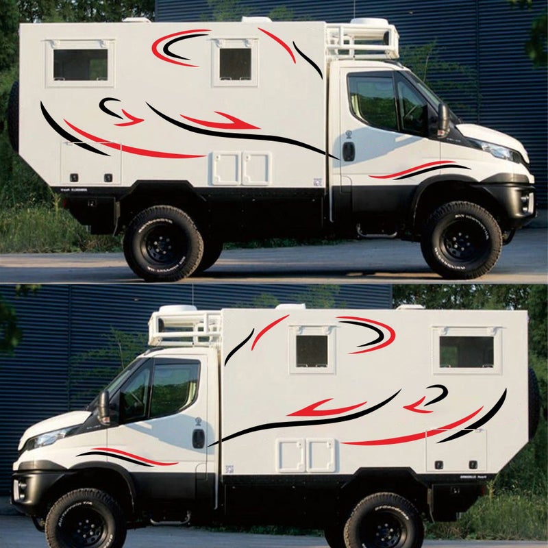 Car Auto Body Sticker Self-Adhesive Side Truck Graphics Decals Fitment for Camper Caravan RV Trailer - Image 2
