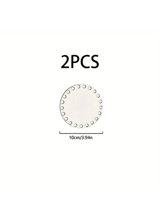 2pcs Handmade DIY Bag Base Solid Wood Weaving Frame 25cm Size Woven Bag Strap Template - Image 4