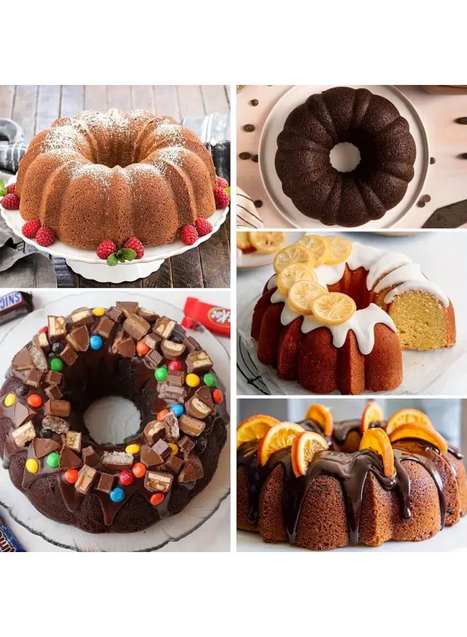 Grey Pumpkin Shaped Circular Cake Mold Non Stick Baking Tray Reusable Heat Resistant - Image 3