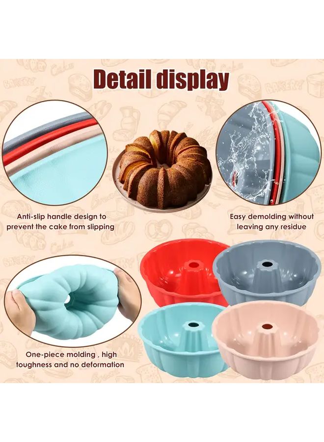 Grey Pumpkin Shaped Circular Cake Mold Non Stick Baking Tray Reusable Heat Resistant - Image 5