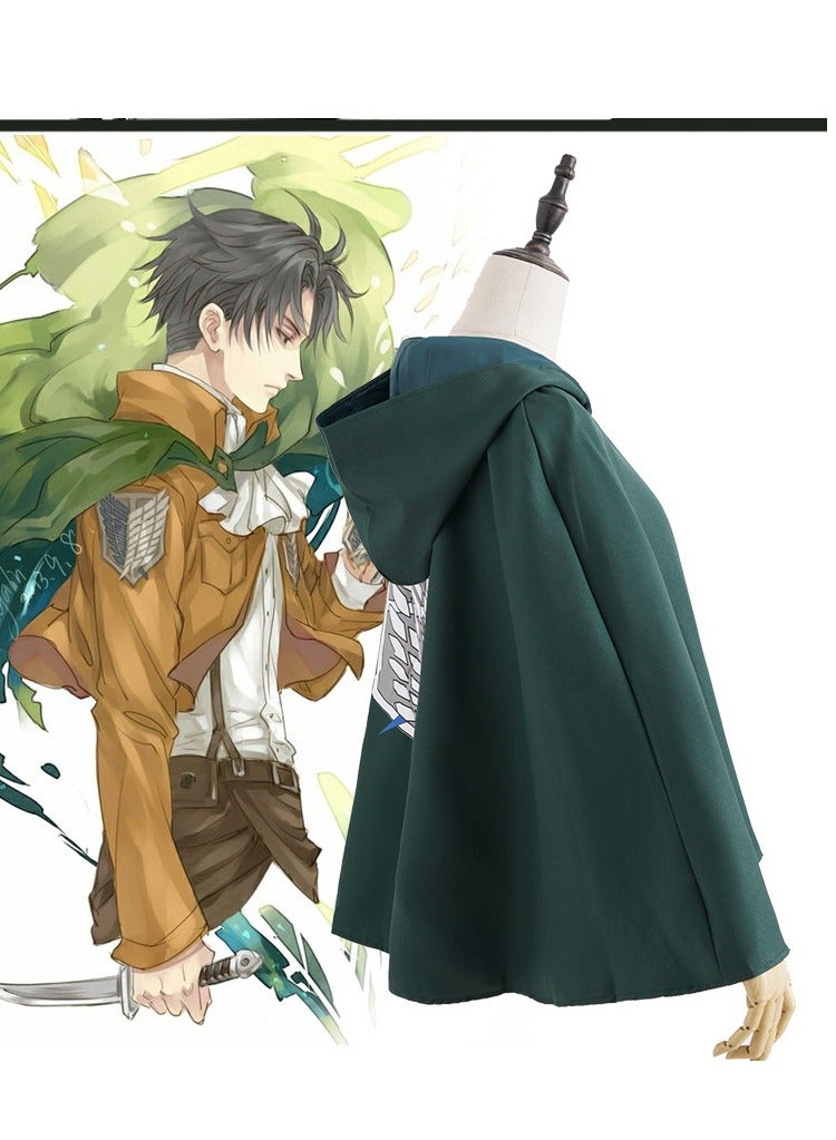 Attack on Titan Long Rain Poncho - Wings of Freedom Design, Waterproof and UV Protection, Essential for Outdoor Activities, Perfect for Cosplay and Everyday Wear - Image 4