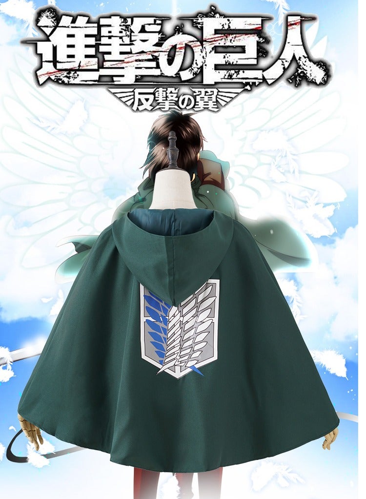 Attack on Titan Long Rain Poncho - Wings of Freedom Design, Waterproof and UV Protection, Essential for Outdoor Activities, Perfect for Cosplay and Everyday Wear - Image 5