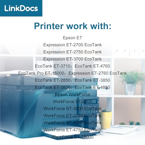 LinkDocs 502 Ink Refill Bottles Compatible Refill Ink Replacement for EPSON Ecotank ET-2760 ET-2850 ET-3760 ET-4760 ET-15000 ET-3850 ET-2750 Printer (Black, Cyan, Magenta, Yellow, 4 Pack) - Image 3