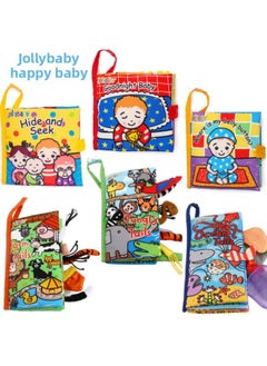 Generic Jollybaby Three-dimensional Tail Cloth Book Early Education Baby Tearable 6-12 Months Baby Early Education Toy Cloth Book-Color:Good Night Cloth  - Image 3