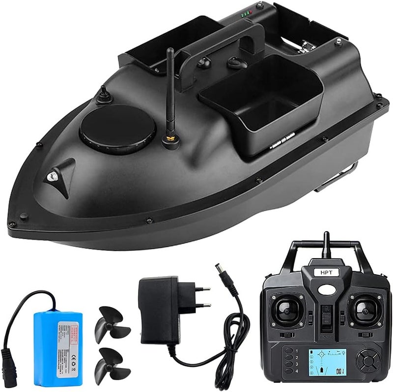 DEXO GPS Fishing Bait Boat with 12000mAh Battery – Remote Control Carp Fishing Boat with 3 Bait Containers & Auto Return Function - Image 1