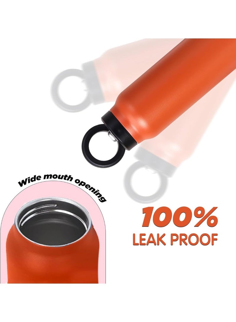 BrainGiggles 720ml Stainless Steel Water Bottle with Magnetic Lid Phone Holder Mag-Safe Compatible Tripod Substitute Insulated Thermos Flask Sports Gym Outdoor for iPhone 12-15 - Orange - Image 4