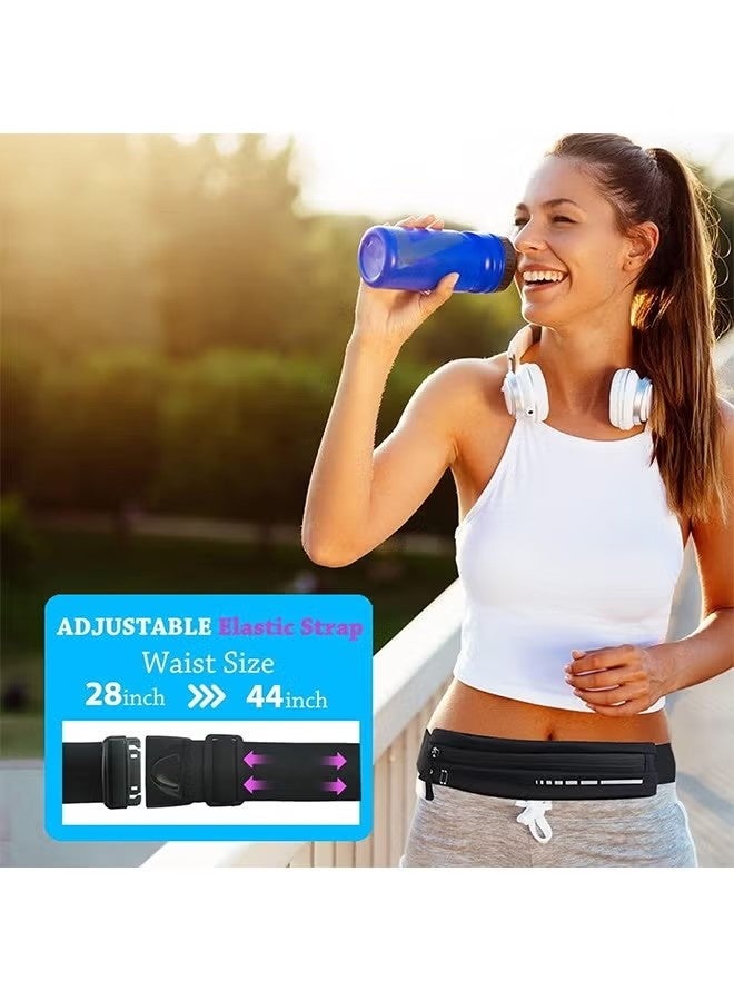 Slim Running Belt for Women Men,Runners Pack Phone Holder,Run Pouch Waist Belt for Workout Jogging,Money Belt Running Gear Accessories(Black) - Image 5