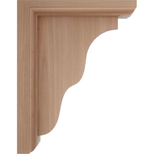 Ekena Millwork BKT03X07X09HACH Hamilton Traditional Wood Brackets, 3 1/2"W x 7"D x 9"H , Cherry - Image 3
