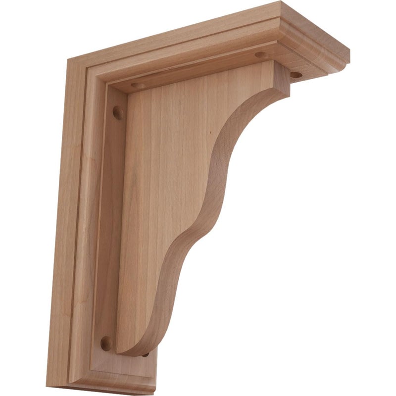 Ekena Millwork BKT03X07X09HACH Hamilton Traditional Wood Brackets, 3 1/2"W x 7"D x 9"H , Cherry - Image 5
