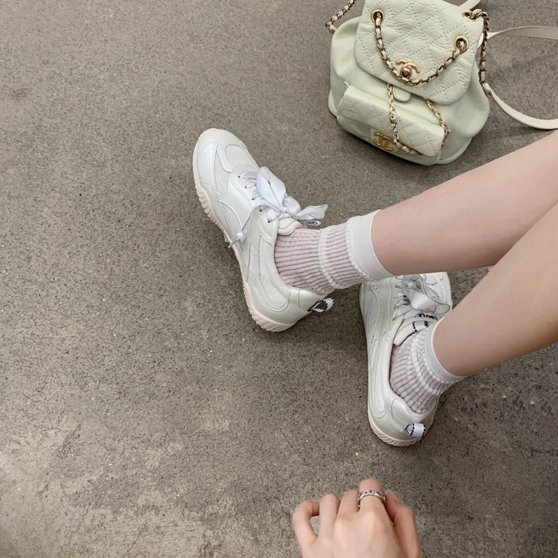 Women's Sheepskin Lace-up Low Top Sneakers - Image 4