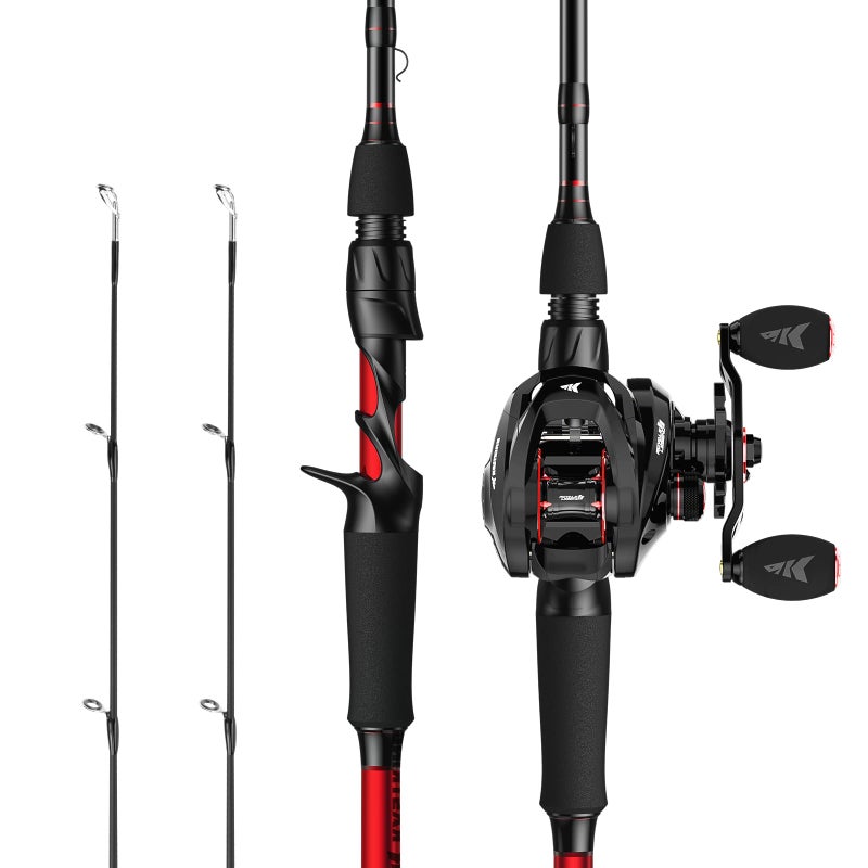 KastKing Royale Legend II Casting Fishing Combos, 6'6'' M Twin Tips Rod, Right Handed - Image 1