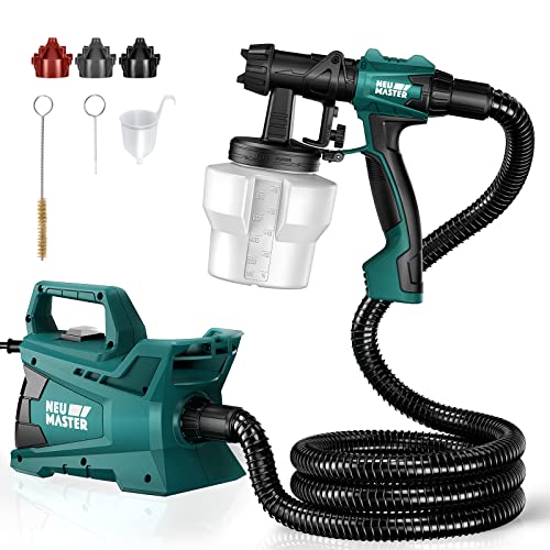 NEU MASTER Paint Sprayer, 600W HVLP Electric Spray Paint Gun with 6FT Airhose for House Painting, Ceiling, Home Interior and Exterior - Image 1