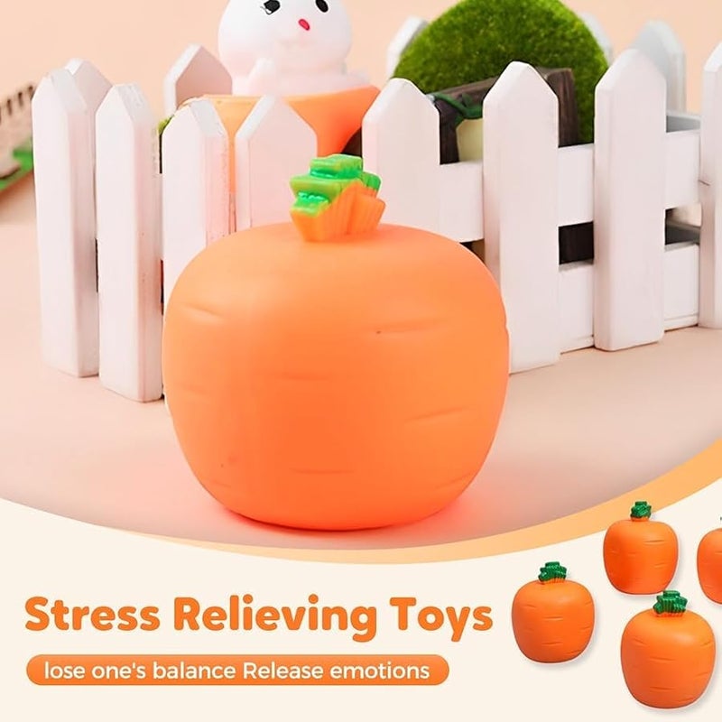 Easter Basket Essentials, Pop Up Carrot Bunny, Carrot Rabbit Funny Novelty Toy, Easter Carrot Rabbit Squeeze Pop Up Toy (2PCS) - Image 2