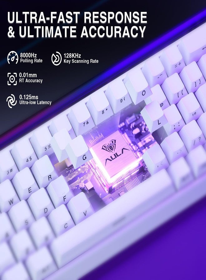 AULA Hero 68 HE 60% Gaming Keyboard Wired, Hall Effect Magnetic Switch Keyboard with Adjustable Actuation, Fast Trigger Mode, 8K Hz Polling Rate, 0.125ms Latency,Side Printed PBT Keycaps, RGB Backlit - Image 5