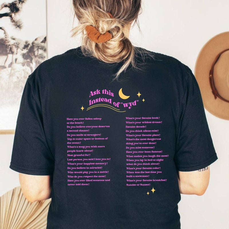 European and American Foreign Trade Moon WYD English Text Mother and Daughter T-shirt Short Sleeve Printed Pattern Fashion Women's Top - Image 2