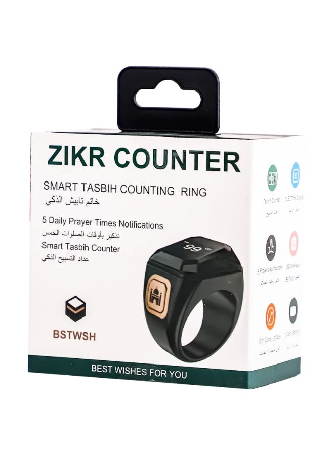 ZIKR RING ZIKR COUNTER Smart Tasbeeh Ring with OLED Display & Bluetooth 5.1 – Digital Prayer Counter with Vibration Alerts – Up to 3 Days Battery Life - Image 3