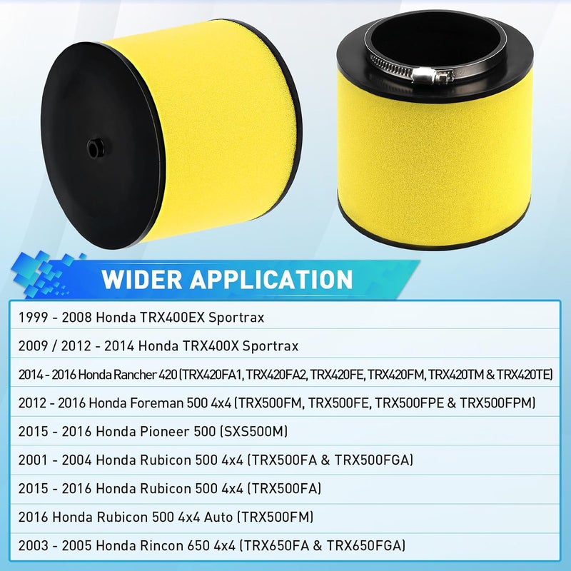 Slother 17254-HN1-000 Air Filter Replacement for Honda Foreman Rubicon 500 TRX500FA Pioneer 500 TRX500FM6 4x4 Sportrax 400 TRX400EX, Foreman 4x4 ES TRX500FE TRX400X TRX650FA TRX650FGA TRX420TM - Image 4