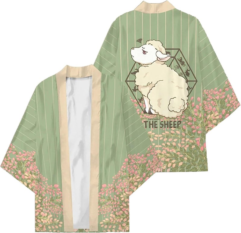 Cross-border Hot Selling National Style Vintage Trendy Cardigan Cape 3D Digital Printing Daily Casual Seven-sleeve Kimono Shirt - Image 1