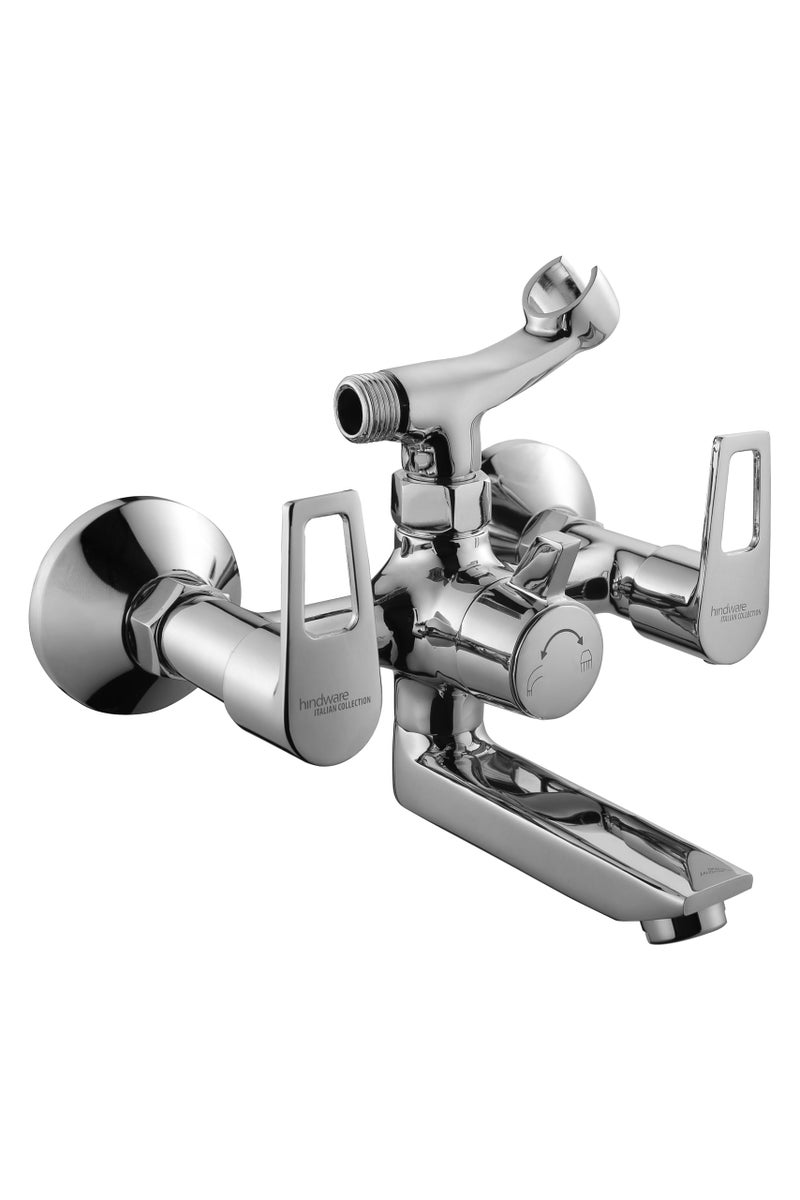 Hindware Italian Collection Aspiro Range F570018CP Wall Mixer | Telephonic with Crutch | Made of Brass | Mirror-Like Finish - Image 1