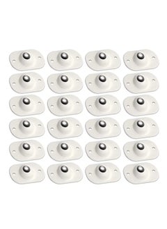 Generic 24 Pieces Self Adhesive Wheels, Mini Fixed Wheels Self Adhesive Swivel Caster Wheels 360 Degree Rotation Swivel Castors Mini Wheels for Moving Furniture Caster Pulley Sticky Caster Carton Wheels  - Image 1