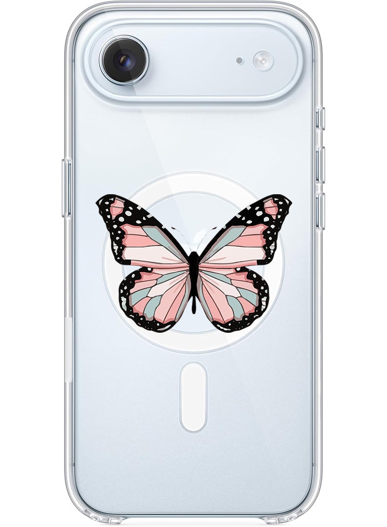Theodor Magnetic Case for Apple iPhone 17 Air Compatible with MagSafe Wireless Charging, Shockproof Phone Bumper Cover - Butterfly-01 - Image 1
