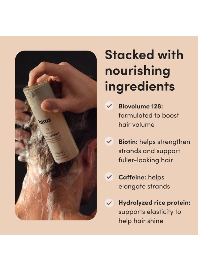 HIMS & HERS hims Max Volume Shampoo 2 Pack - Volumizing Shampoo for Men with Biotin - Citrus Spice - Men's Natural Shampoo Adds Volume, Shine & Bounce - 2 x 6.4 fl oz Bottles - Image 3