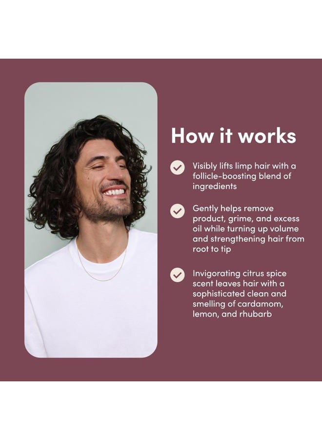 HIMS & HERS hims Max Volume Shampoo 2 Pack - Volumizing Shampoo for Men with Biotin - Citrus Spice - Men's Natural Shampoo Adds Volume, Shine & Bounce - 2 x 6.4 fl oz Bottles - Image 4