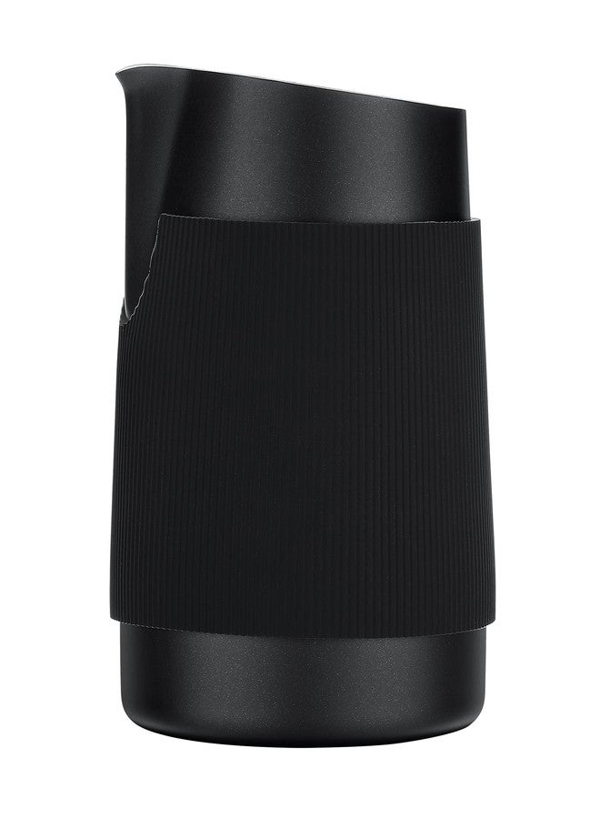 Normcore Handleless Milk Pitcher with Sharp Spout - Espresso Steaming Pitcher - 18/8 Stainless Steel Milk Frothing Jug, Black Non-Stick - Premium Barista Tools - Black - 15.2 oz (450 ml) - Image 3