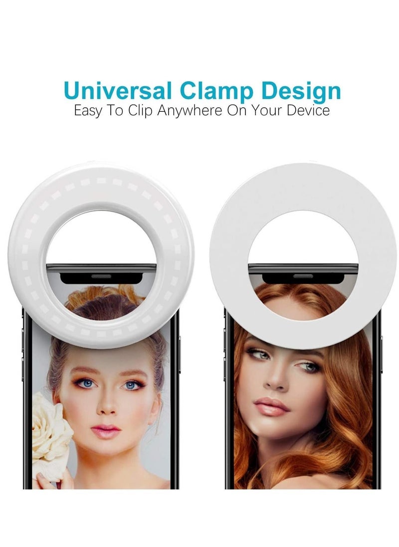 Generic Selfie Light Ring Lights LED Circle Light Cell Phone Laptop Camera Photography Video Lighting Clip On Rechargeable  - Image 5